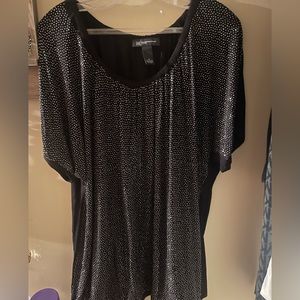 Like new size 1 x womens black with silver diamonds blouse